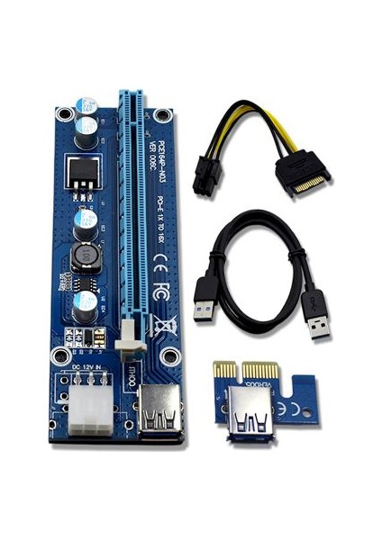 Mınıng Rıg Rıser 1X - 16X Pcı-E V006C 60Cm 6 Pın Ethereum Zcash Bıtcoın