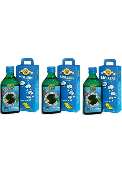 Möller'S Omega 3 Balık Yağı 250 Ml (3'Lü Set)