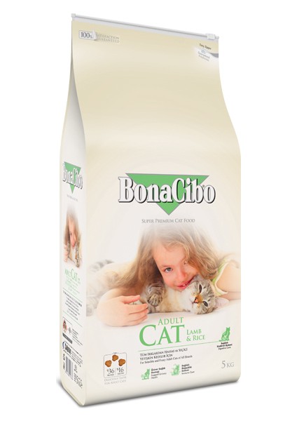 Bonacibo Adult Cat Lamb & Rice Kuzulu Kedi Maması 5 Kg