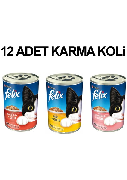 Karışık Kedi Konservesi 400 Gr X 12 Adet