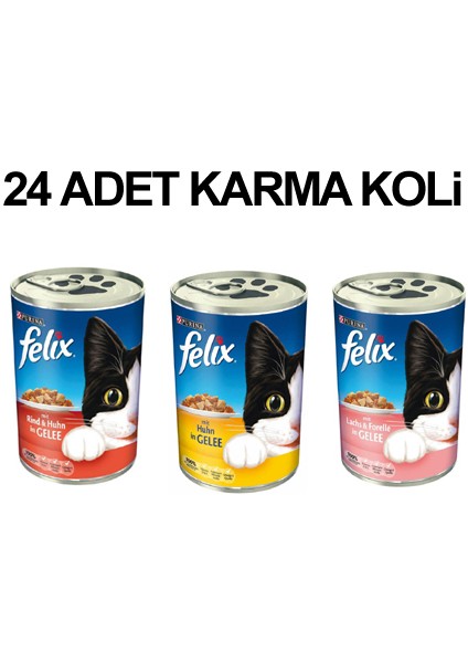 Karışık Kedi Konservesi 400 Gr X 24 Adet