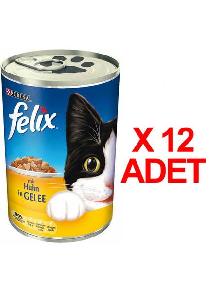 Tavuklu Kedi Konservesi 400 Gr X 12 Adet