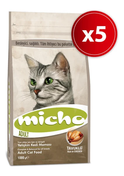 Yetişkin Kedi Maması 1 Kg X 5 Adet