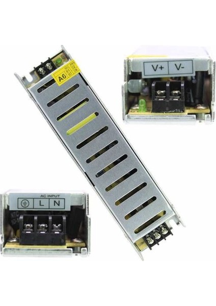 Metal Kasa Adaptör Slim 12V 5A