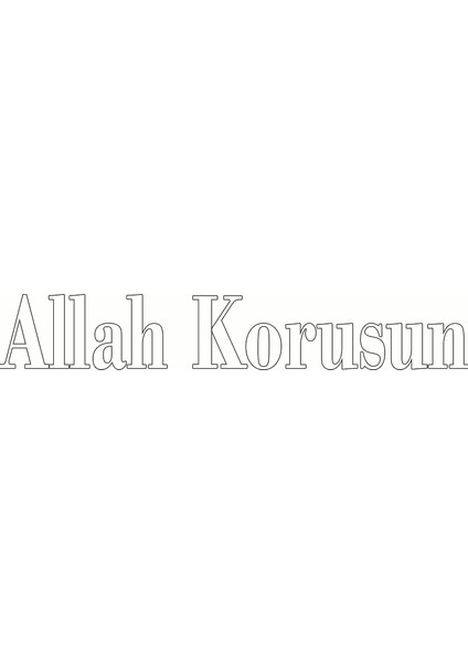 Allah Korusun - Oto Sticker