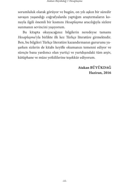 Hesaplaşma - Atakan Büyükdağ