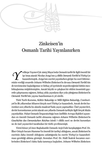 Osmanlı İmparatorluğu Tarihi (7 Cilt Takım Kutulu) - Johann Wilhelm Zinkeisen