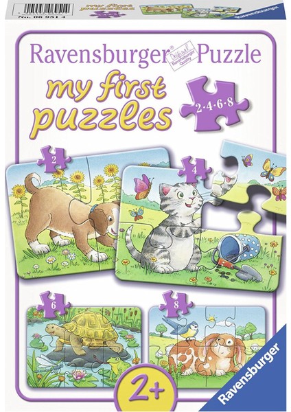 Rabvansburger 2 + 4 + 6 + 9 Parça Baby Hayvanlar Puzzle