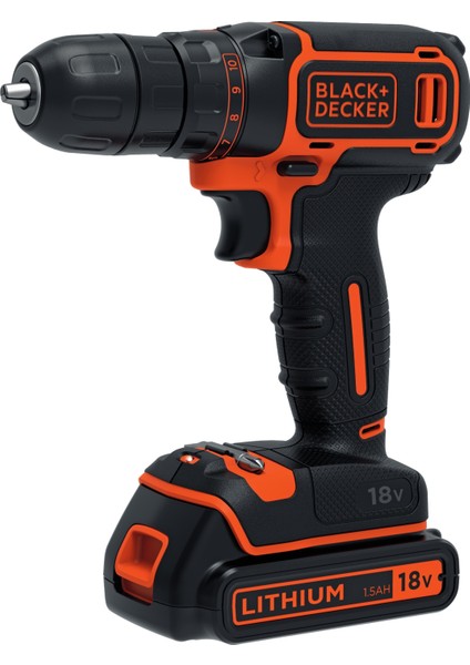 Black & Decker BDCDC18  18V 1.5Ah Li-ion Şarjlı Darbesiz Matkap