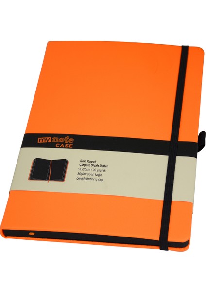 My Note Case Siyah 96 Yaprak Neon Turuncu Çizgisiz Defter Myn126 fiyatları