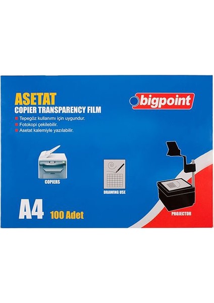 Asetat Kağıdı 100 Micron A4 100'Lü Paket (Bp692)