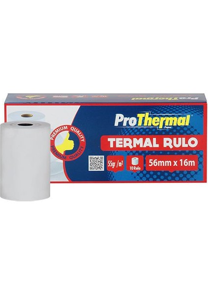 Termal Rulo 56 Mm X 16 M 10 Adet