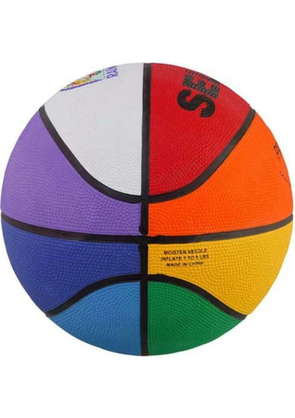 Rb-5 Rainbow Renkli Kauçuk Basketbol Topu