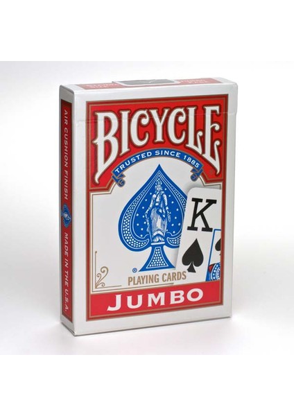 Bicycle Jumbo İndex Poker İskambil Oyun Kartı Kağıdı Destesi 2'li Mavi Kırmızı modelleri
