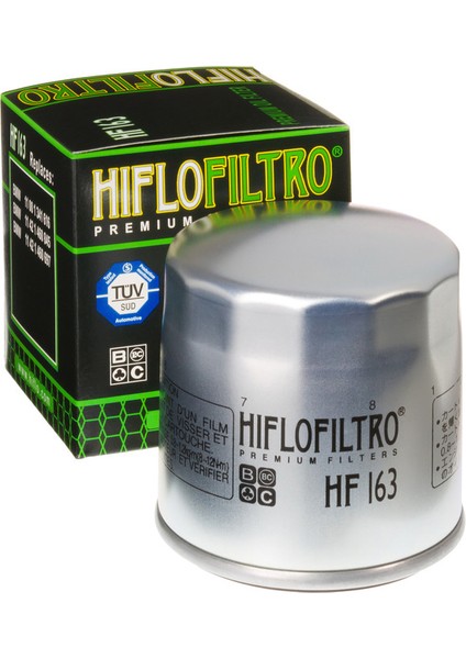 HF163 Premium Metal Motosiklet Yağ Filtresi TUV Onaylı