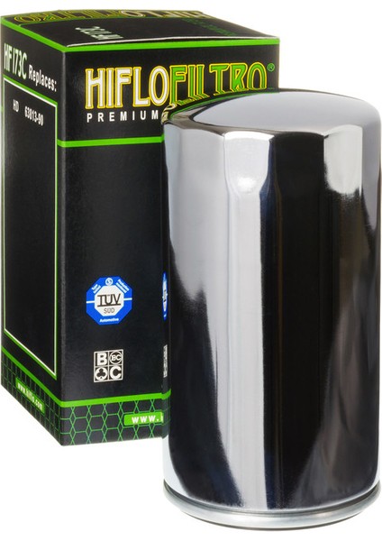 HF173C Premium Krom Motosiklet Yağ Filtresi TUV Onaylı