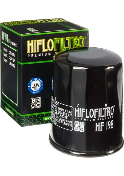 HF198 Premium Metal Motosiklet Yağ Filtresi TUV Onaylı