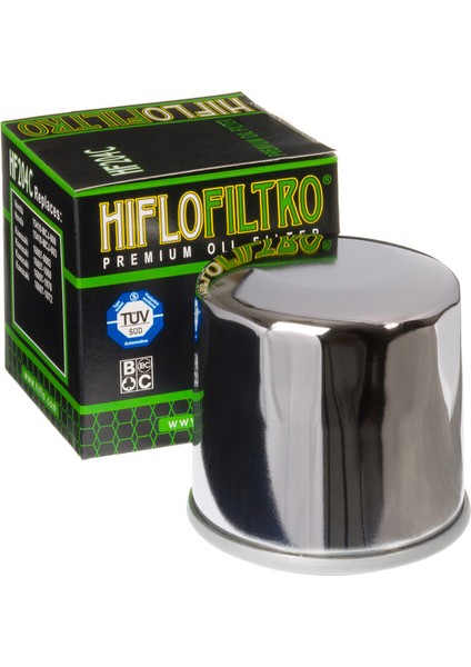 HF204C Premium Krom Motosiklet Yağ Filtresi TUV Onaylı