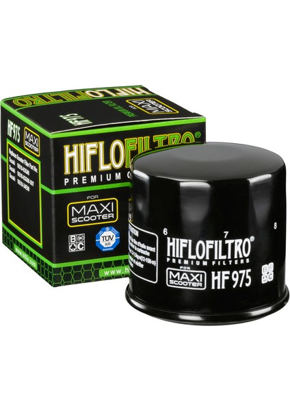 HF975 Premium Metal Motosiklet Yağ Filtresi TUV Onaylı