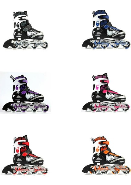0151 Inline Skate Silikon Teker Alüminyum Paten
