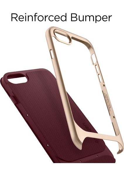 Apple iPhone SE (2022 / 2020) / iPhone 8 / iPhone 7 Kılıf Neo Hybrid Herringbone Burgundy - 054CS22198