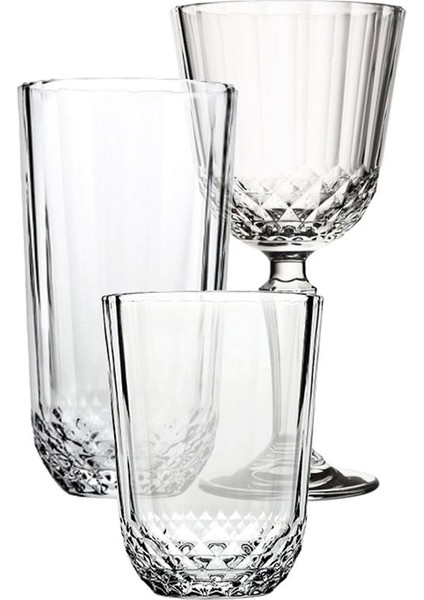 18 Parça Diony Su Meşrubat Kadeh Takımı P52750-1080048 & P52770-1080047 & P440230-1067005