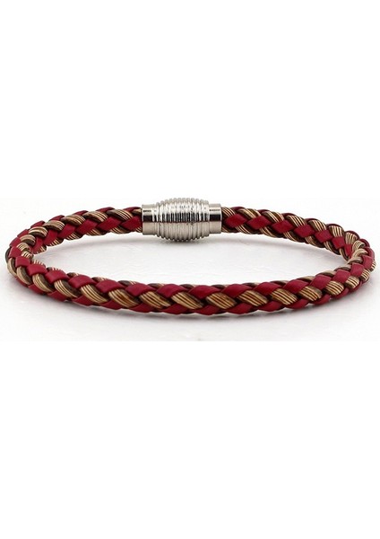 Bordo Kahverengi Örgü Erkek Bileklik Bt368