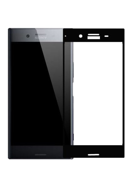 Sony Xperia Xz Çerçeveli Tempered Glass Cam Koruma