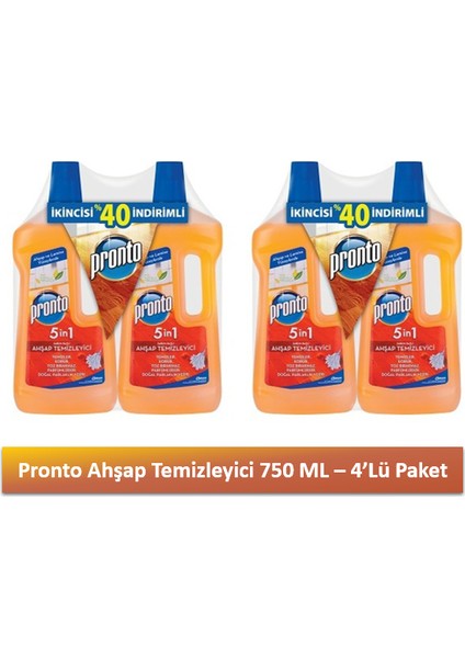 Ahşap Temizleyici 750 Ml - 4'Lü Paket