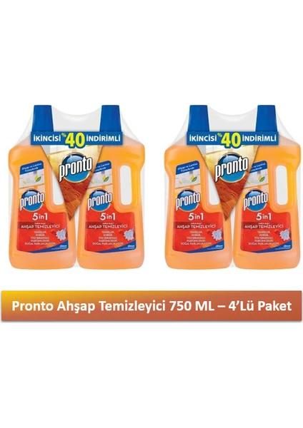 Ahşap Temizleyici 750 Ml - 4'Lü Paket