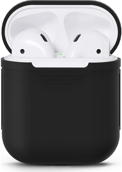 Case 4U Apple Airpods Silikon Kılıf Siyah