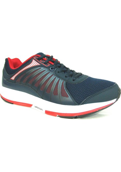 Lacivert Kırmızı Bağcıklı Easystep Sneakers Spor Ayakkabı