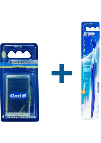 Diş Fırçası İnterdental Arayüz Düz+Oral-B Arayüz Diş Fırçası Yedeği Düz 6 Adet