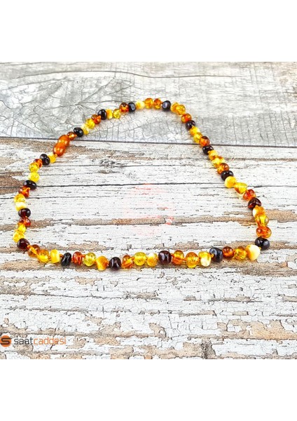 Gerçek Damla Kehribar Bebek Diş Kolyesi