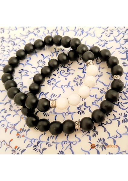 Doğal Oniks Ve Sedef Taşlı Bileklik modelleri