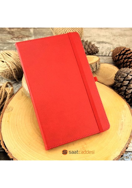 İsme Özel Termo Deri Kırmızı Defter Roller Kalem Set fiyatları