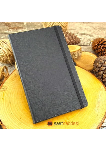 İsme Özel Termo Deri Defter Siyah + İsme Özel Kalem Seti