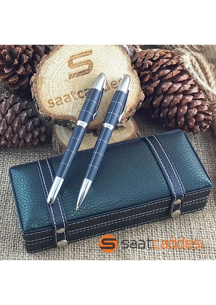 Alman Steel Pen 2 Li Metal Kalem Seti - Siyah