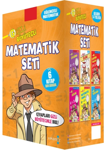 Gizli Büyüteçli Matematik Seti-6 Kitap Takım