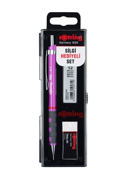 Tikky Okul Seti 0.7 mm Mor Versatil Kalem + Silgi + Uç