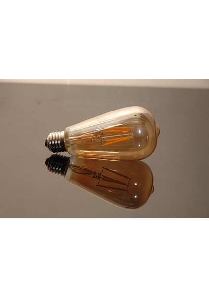 Rustik Led Ampül E27 Duy Armut Tipi ST64 Model 4W