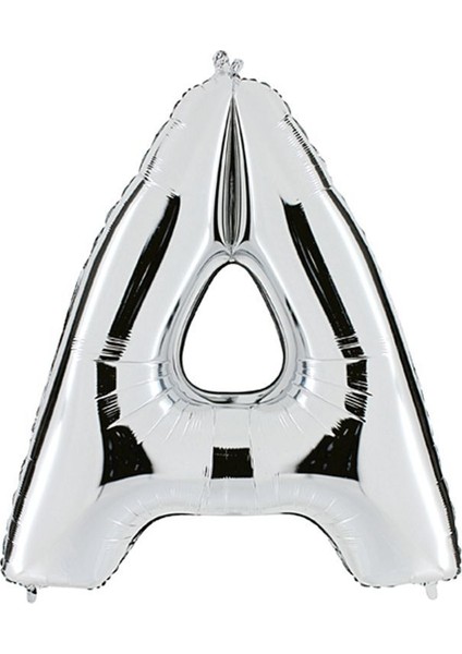 A Harf Folyo Balon 100 Cm Gümüş