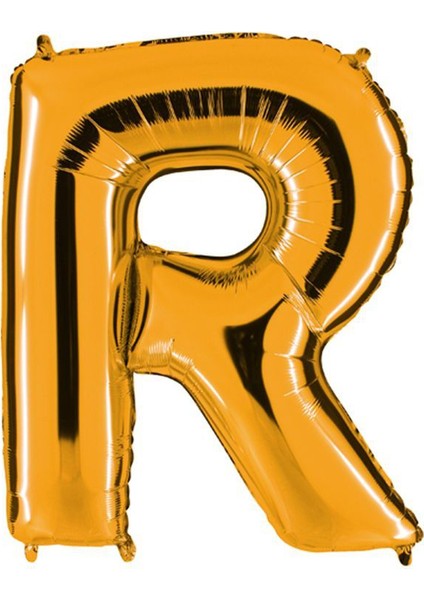 R Harf Folyo Balon 100 Cm Sarı