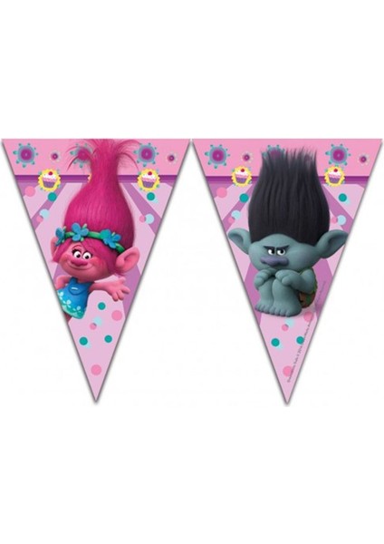 Trolls 9 Lu Üçgen Bayrak Banner