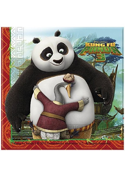 Kung Fu Panda Peçete 20 Adet 33X33 Cm