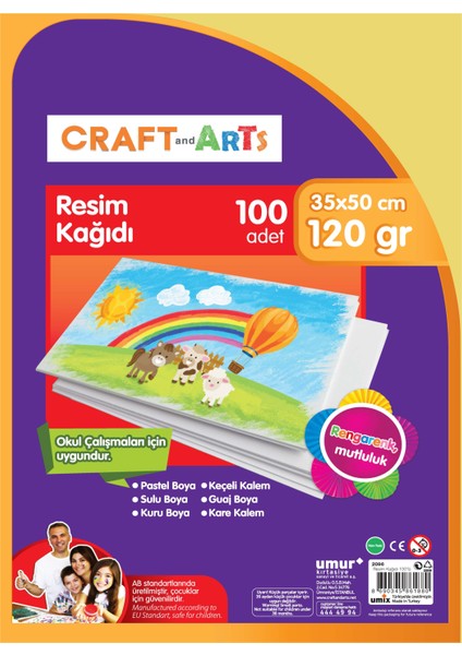Craft and Arts Resim Kağıdı 100'lü 35x50