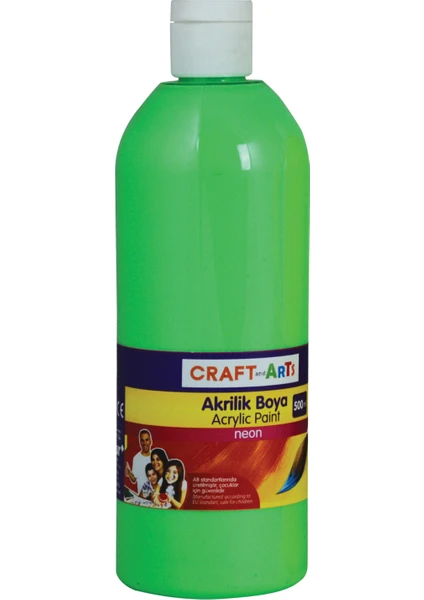 Craft And Arts Akrilik Boya 500ml Neon Yeşil