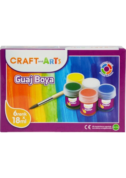 Guaj Boya 6X18Ml Ana Renkler