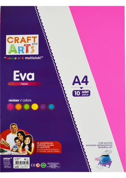 Craft And Arts Eva A4 Neon 10'lu