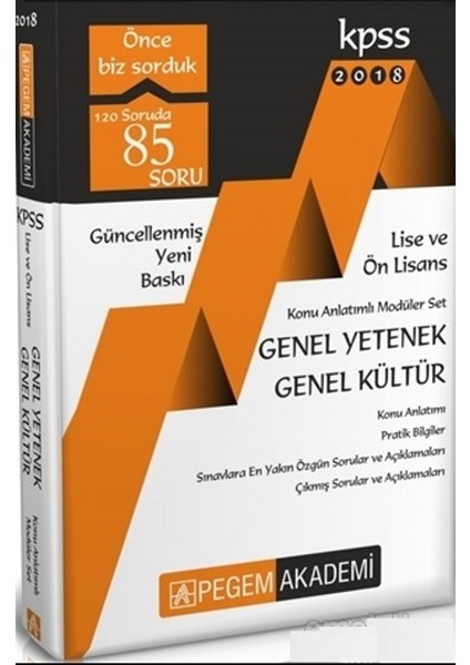 2018 Kpss Lise Ve Önlisans Genel Yetenek Genel Kültür Konu Anlatımlı Modüller Seti (5 Kitap Takım)